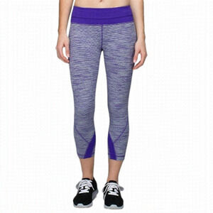 Lululemon Run Inspire Crop- Purple Space Dye